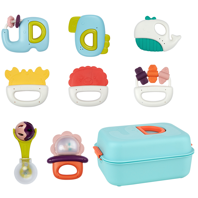 Beienshi Infant Rattle Toy, 0-6 Months Newborn Gift Box, Full Moon And Hundred Days Celebration Gift, Sand Hammer for Grasping Training