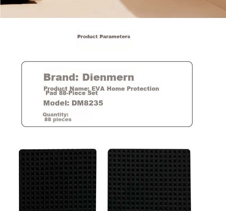Dienmern Table And Chair Foot Pads, 88 Pieces, Bench Chair Thickened Wear-Resistant Non-Slip Stickers, Table Leg Pads, Anti-Ring Furniture Protection Pads, Square And Round Shapes 15