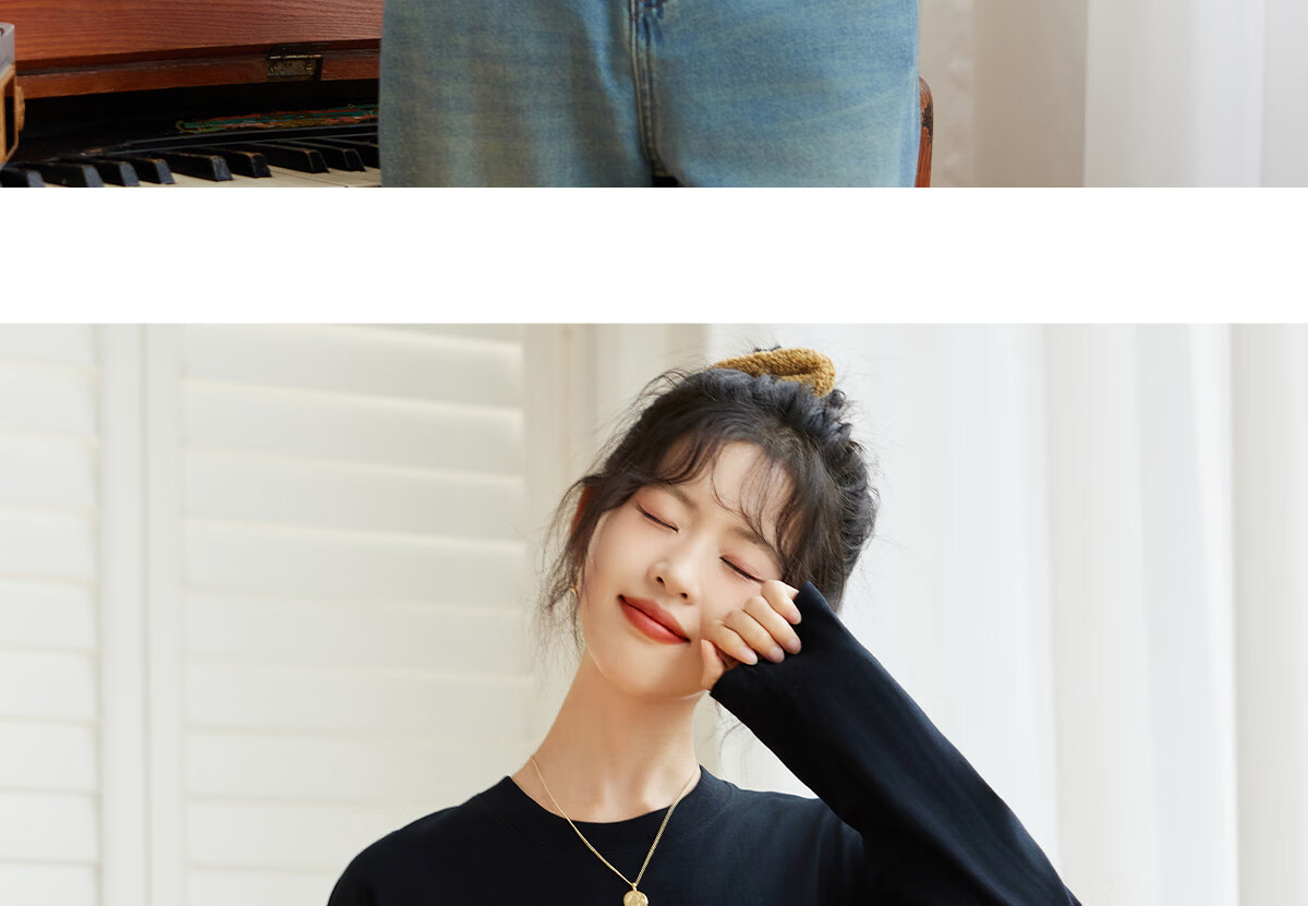 Halo Queen Women's Long Sleeve Cotton T-Shirt Spring Autumn Round Neck Letter Bow Print Casual Base Shirt New H143T2009 22