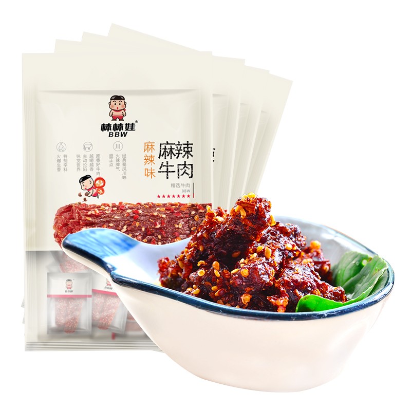 棒棒娃 麻辣牛肉干392g 量贩装休闲肉脯零食四川特产大礼包