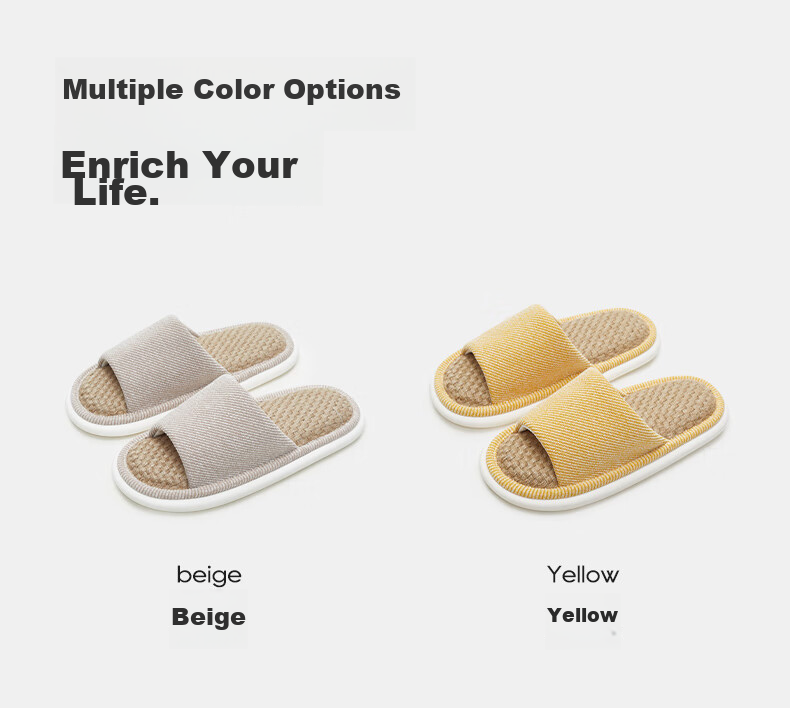 UTUNE Linen Slippers for Women, Breathable And Sweat-Absorbing, Odor-Resistant, All-Season Indoor Non-Slip Silent Slippers for Men, Pink, Size 40-41 9