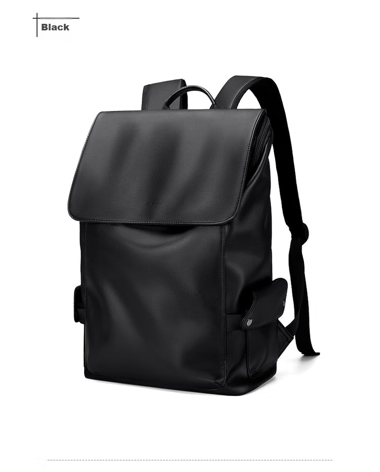 GOLF Backpack for Men, Casual Soft Leather Backpack, Laptop Bag for Students, Flip-Top Travel Outdoor Business Sports Backpack 22