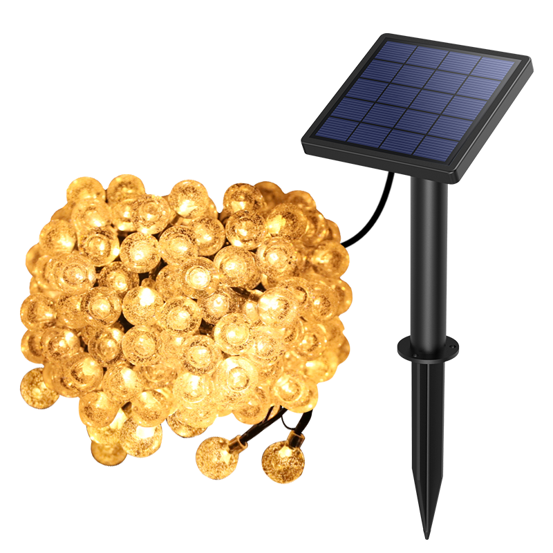Intelamp Solar String Lights, Warm Light String, Outdoor Landscape Decorative Lights, Waterproof Garden Patio Balcony Camping Mood Lights