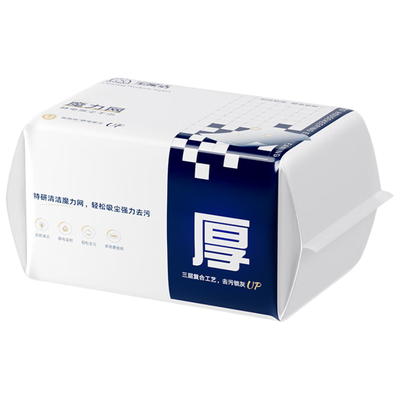 BAOJIAJIE Dust Removal Paper, 24 Sheets/pack, Electrostatic Dust Cleaning Dry Wipes, Magic Mesh Disposable Mop, Dust Absorption Paper, Dust Collection Model
