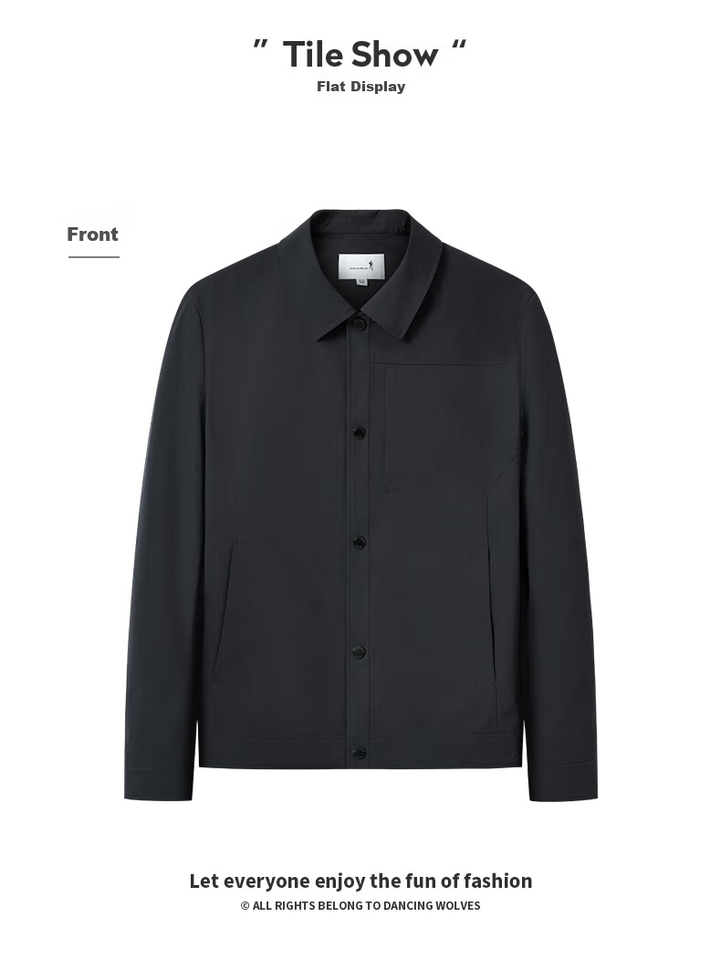 DANCING WOLVES [Delicate Lining] Workwear-Style Lapel Jacket, Autumn And Winter, Easy-Care Business Style, Commuter Men's Jacket 17