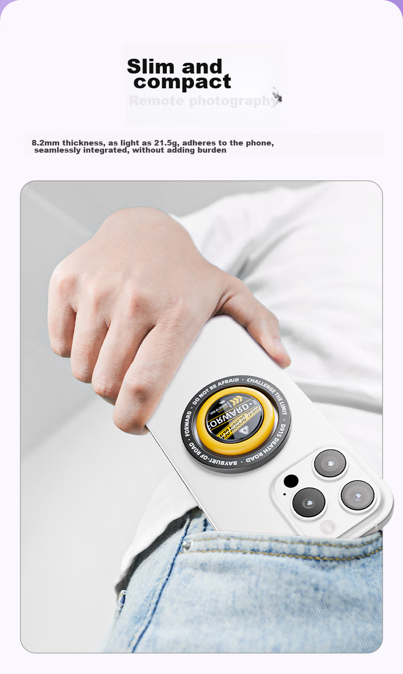 ROCK [Authorized Version], Crayon Shin-Chan Magnetic Stand, Phone Ring Holder, MagSafe Ring Magnetic Ring, Magnetic Disc, Desktop Portable Stable Support, Detachable, Gree 8