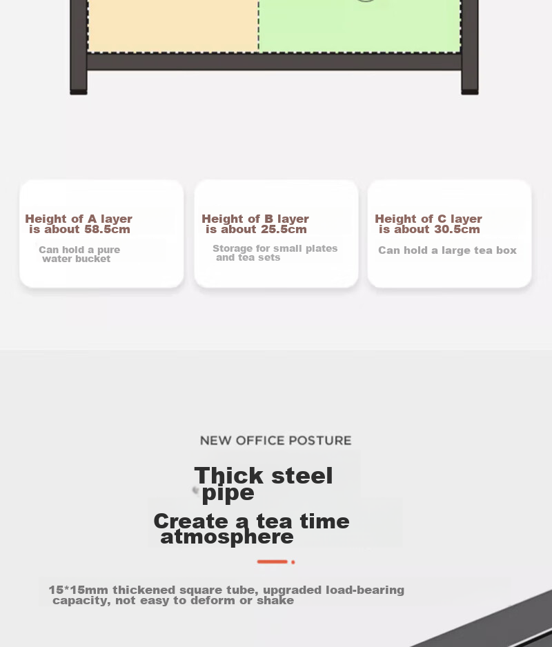 OLENOUFENG Side Table, Small Apartment Coffee Table, Sofa Side Cabinet, Tea Table, Home Storage Rack, Simple Storage Shelf, Floor-Standing Storage Rack 7