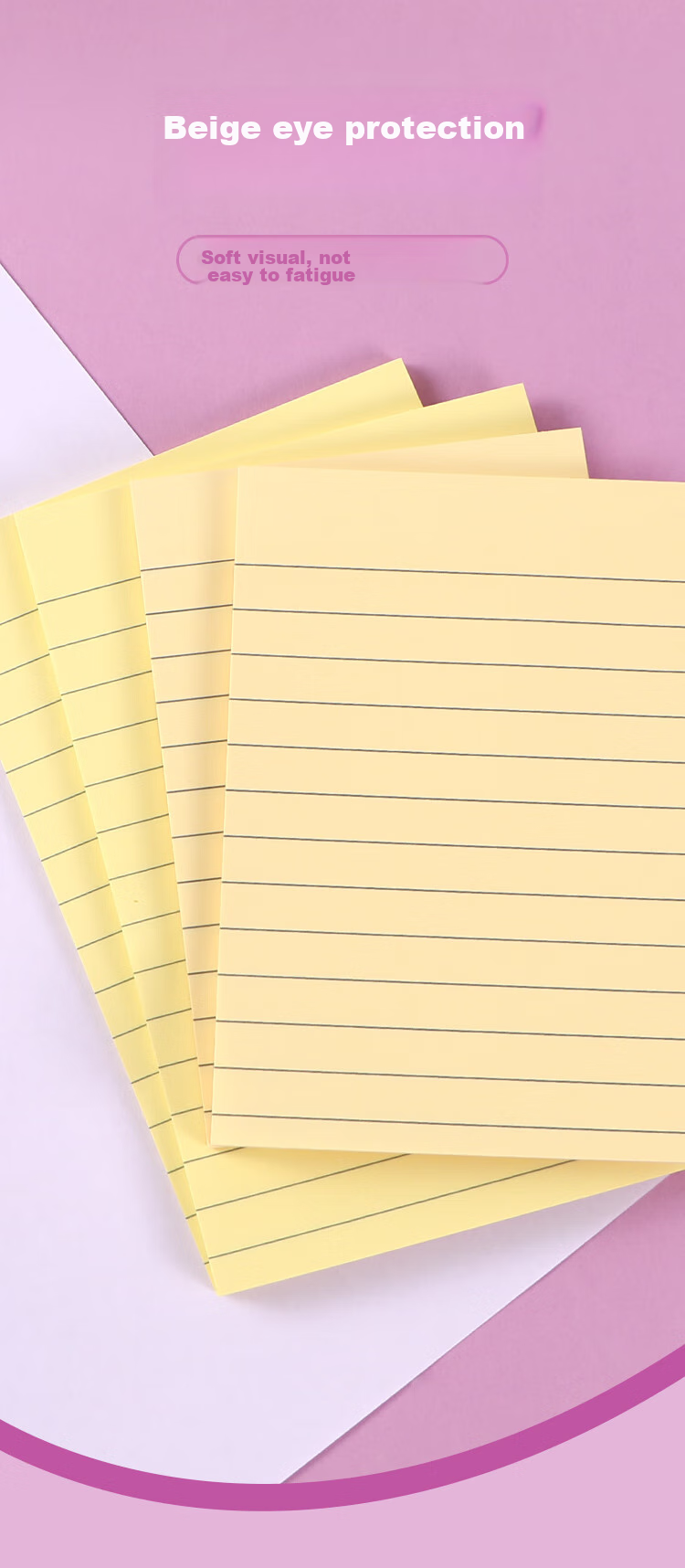 M&G Youshi Tie 3*3 Printed Self-Adhesive Sticky Notes, Horizontal Line Grid Error Correction, Blank Memo Pad, Message Stickers, 60 Pages Blank, YS-407, 1 Pack 7