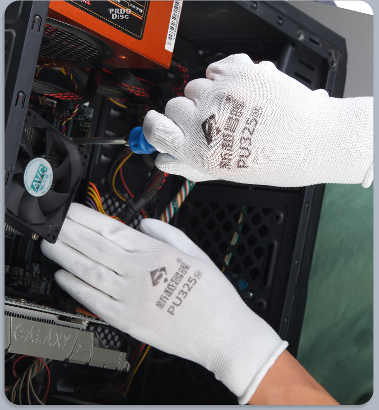 Xinyuechanghui PU Coated Gloves, 12 Pairs/pack, Nylon Work Gloves, Non-Slip Wear-Resistant Protective Dipped Gloves, White M Size, PU508 14