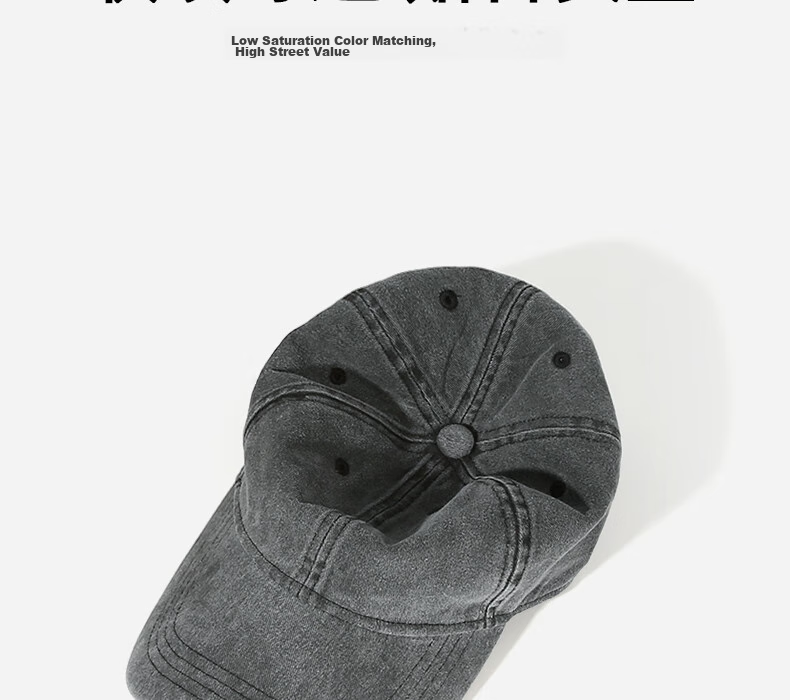 CACUSS Women's Baseball Cap Summer Outdoor Duckbill Hat Large Head Circumference Pure Cotton Soft Top Slim Face Sun Hat Dark Gray 9