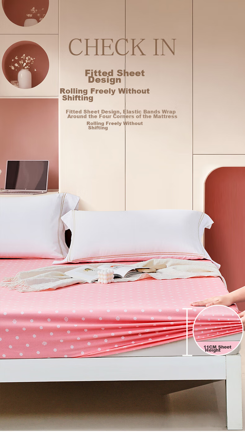 FUANNA Student Bedding Set Dormitory Seven-Piece Set (Four-Piece Set + Duvet + Pillow Core + Mattress Pad) for 0.9-Meter Bed 4