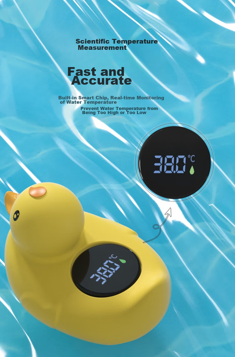 Bangbangzhu Baby Bath Button Battery Water Temperature Meter with Anti-Scalding Reminder, Bath Water Temperature Tester And Burn Prevention, Little Yellow Duck 3