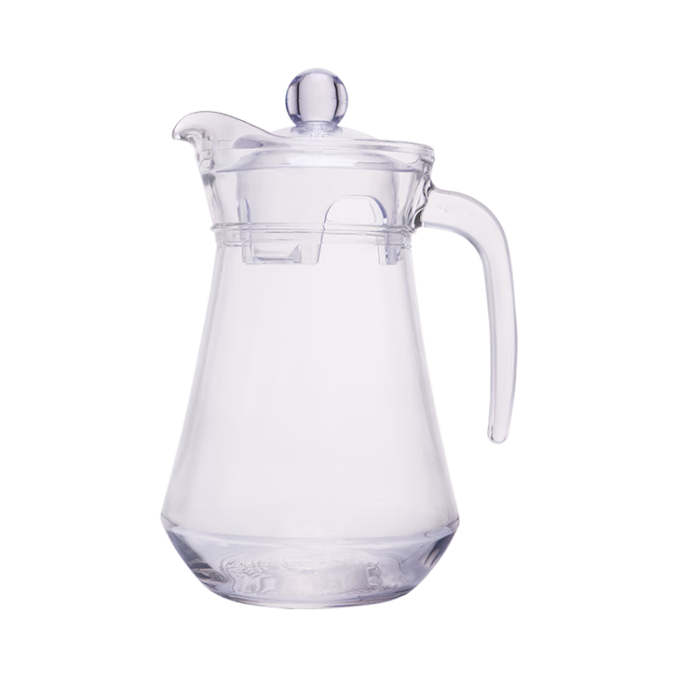 Luminarc Glass Pitcher, Cold Water Jug, Wide-Mouth Beverage Teapot, Refrigerator Home Use Large Capacity Duck-Billed Jug, 1.3L Cold Water Pitcher