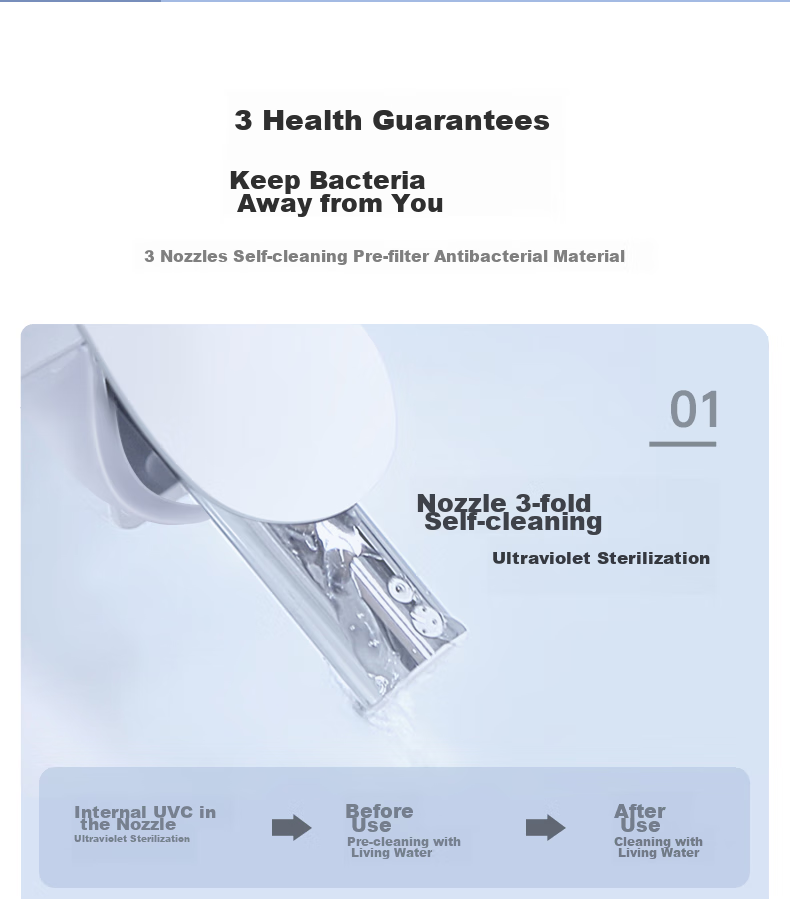 SMARTMI 2Pro Sensor Smart Toilet Seat with Warm Air Drying, Heating, Automatic Sensor, Antibacterial Toilet Cover 6