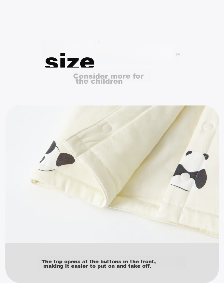 Minibala Padded Boys Girls Baby Thermal Comfortable High-Waist Belly Protection Warm Cute Homewear Set 7