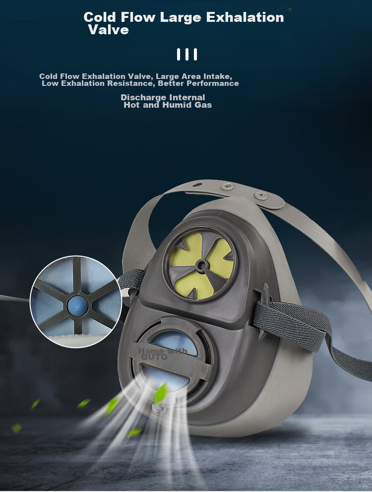 Qiutong Dust Mask Respirator for Industrial Dust, Construction, Cement, Coal Mining, Woodworking And Grinding, Includes 25 Pieces of KN95 Filter Cotto 8