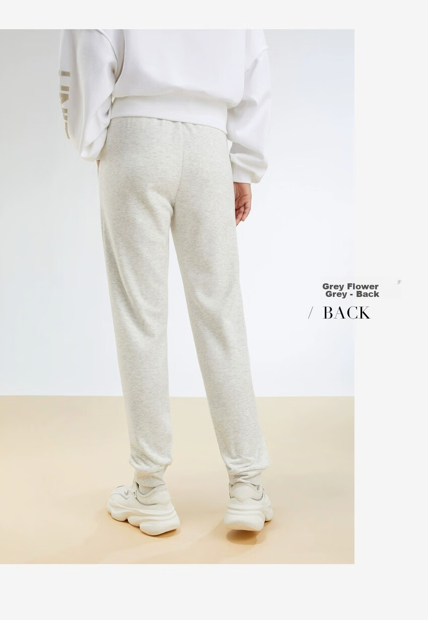 Anta Fleece Lined Jogger Pants | Knitted Women's Sports Trousers Winter New Fleece Warm Casual Elastic Cuff Sweatpants 36