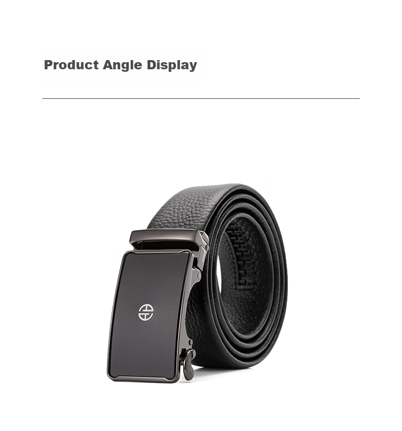 Aokang Men's Belt, Top-Grain Leather, Automatic Buckle, Business Trouser Belt, Birthday Gift for Husband 11