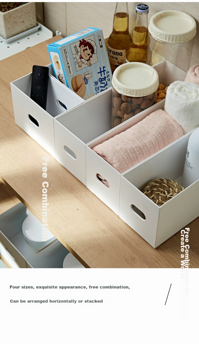 Jicang Right-Angled Storage Box, Kitchen Desktop Organizer Basket, Cabinet Organizer, Drawer Divider, Snack Storage Box, M Size, Two-Pack 5