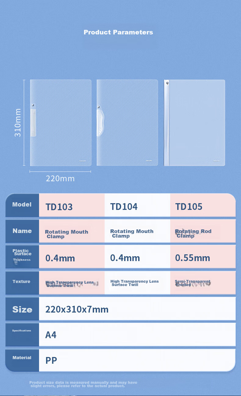 Jindeli 5 Pieces 7mm Pull-Tab Report Folder A4 Mirror-Finish Twill Frosted Board Rotating Pull Rod Folder File Folder Document Folder Conference Folder Student Exam Paper Collection Folder TD104 2