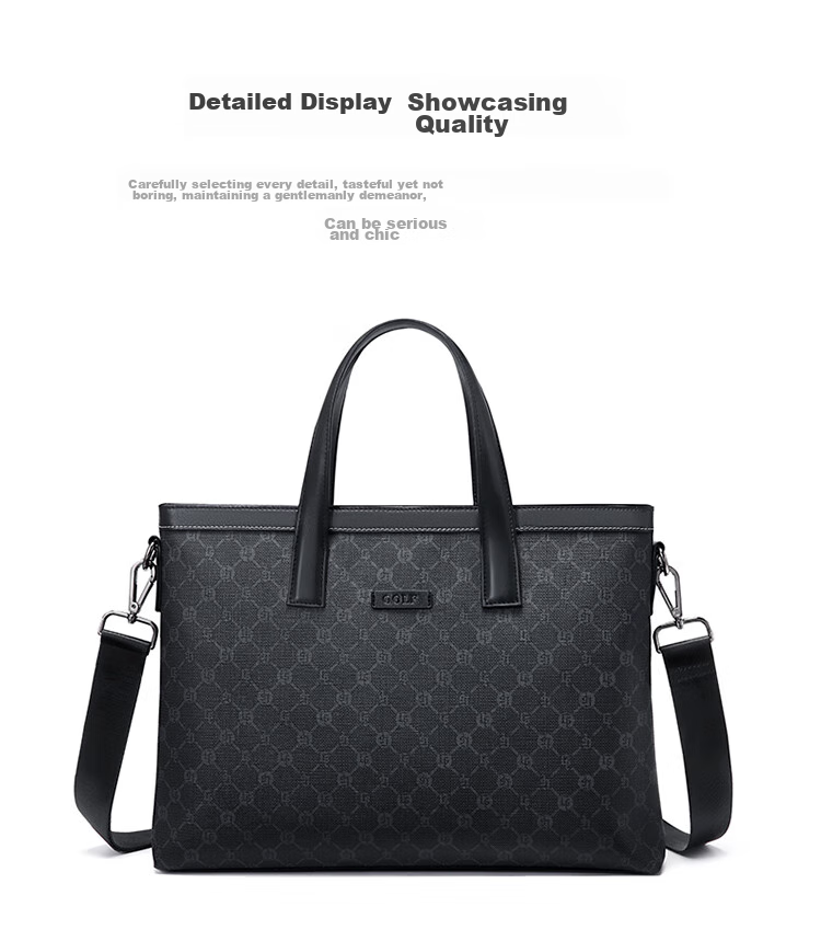 GOLF Business Briefcase for Men, Large Capacity Handbag, 15-Inch Laptop Bag, Horizontal Style Briefcase, Shoulder Crossbody Bag 9