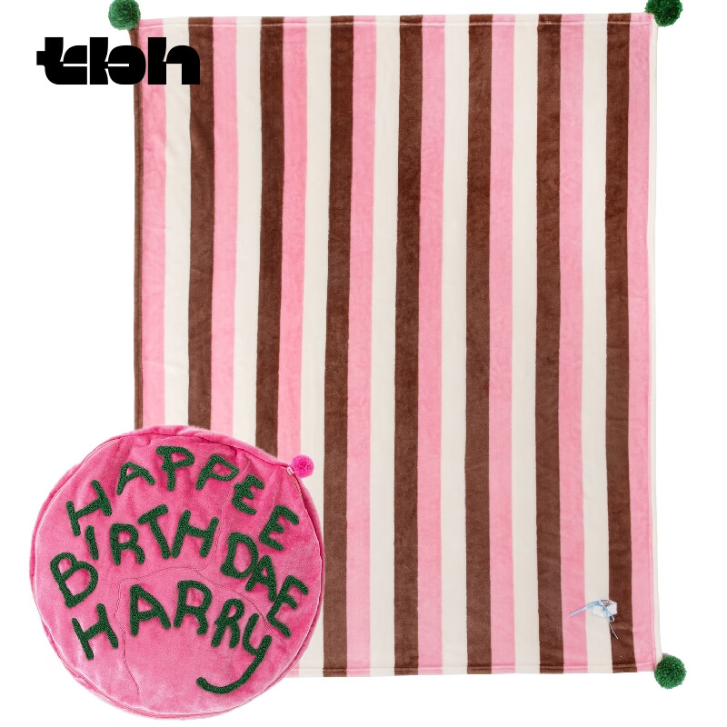 Tbh Harry Potter Birthday Cake Two-In Flannel Warm Blanket Car Pillow Throw Blanket Cushion Gift for Wome