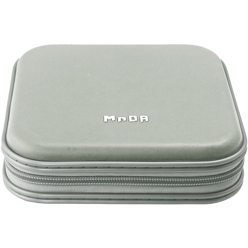 MNDA CD/DVD 40 Disc Car CD Case, Plastic Shell, Disc Reinforced Storage Case, Silver