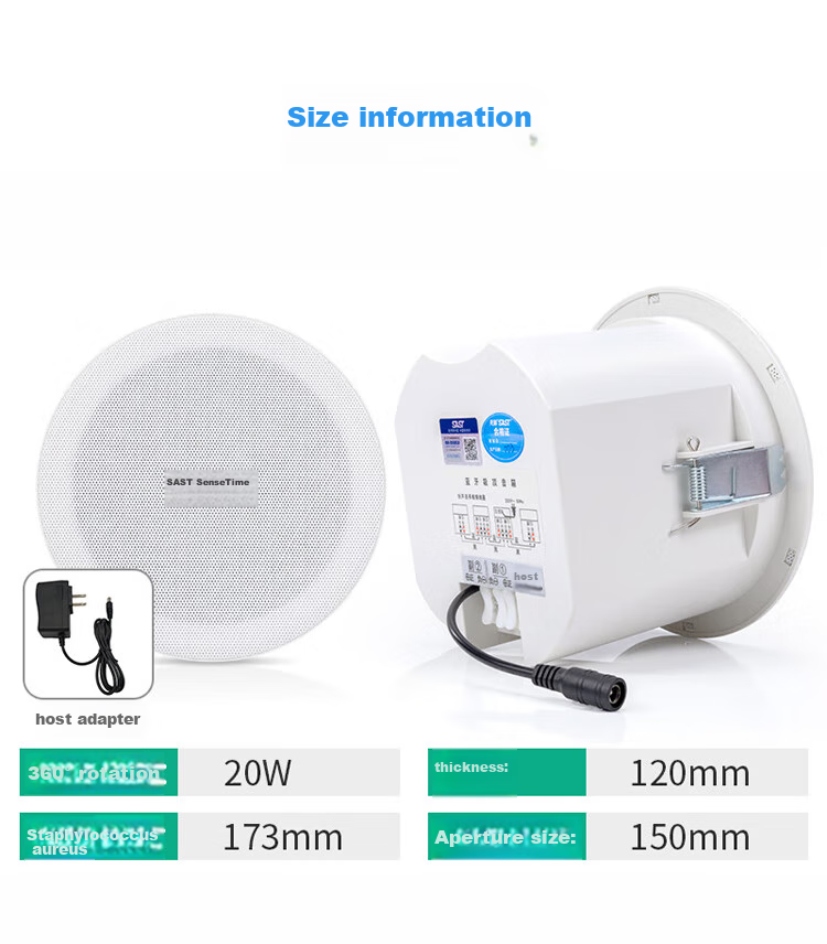 SAST G3 Wireless Bluetooth Ceiling Speaker Set, Recessed Ceiling Speakers with Built-In Amplifier, Active Background Music, for Home Living Room, Conference Room, Shop Broadcasting, Home Use, One-To 14