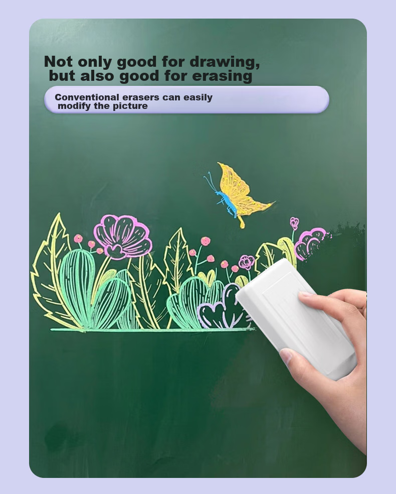 Touch Fish Large Chalk Markers for Children's Teaching And Drawing, White And Colored Wooden Steel Tube Ship Markers for Outdoor Graffiti, Large Chalk Markers (Red, 20 Pieces/box) 6
