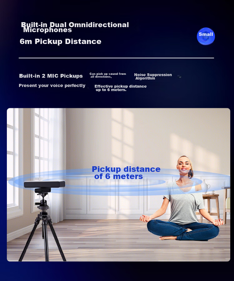 HIKVISION Video Conference Camera Live Streaming, 8 Million Pixel 4K Ultra HD with Microphone, External Tablet Laptop Office Meeting Solution D5ACAM100D 9