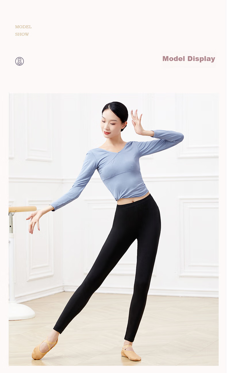 Aiwuge Dance Pants for Adult Women, Long Practice Tights, Knee-Length Tight-Fitting Pants for Dancing, Specialized Ballet Pants for Practice, Black 2XL 11