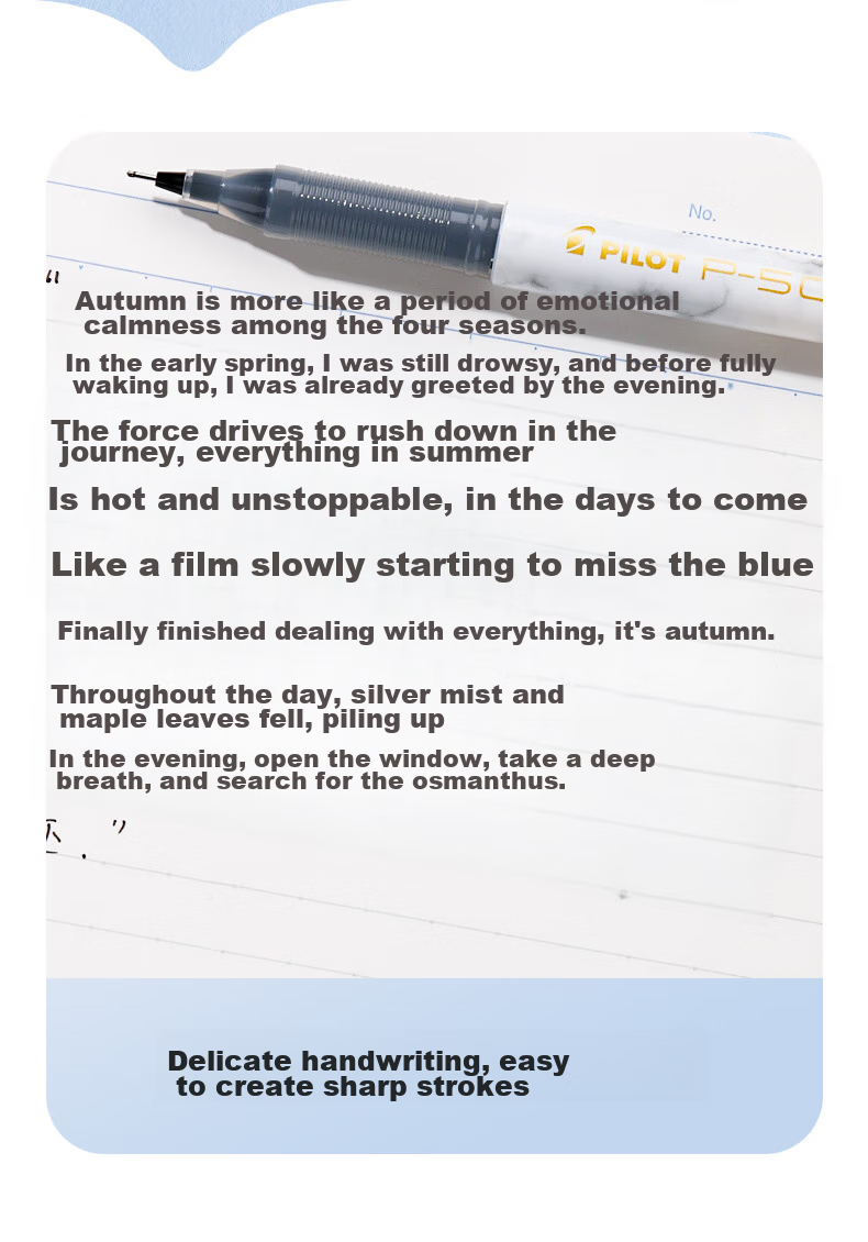 PILOT P500 Gold Label Blue Gel Pen, 0.5mm, Signature Pen, Business Direct Liquid Rollerball Pen, Student Exam Writing Pen, High-Quality Office Stationery, 1 Piece 3