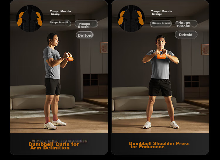 PHILIPS Smart Kettlebell Fitness Equipment for Men And Women, Home Dumbbells for Arm Exercises, Squats, Glute Training And Body Shaping, Orange 4KG 14