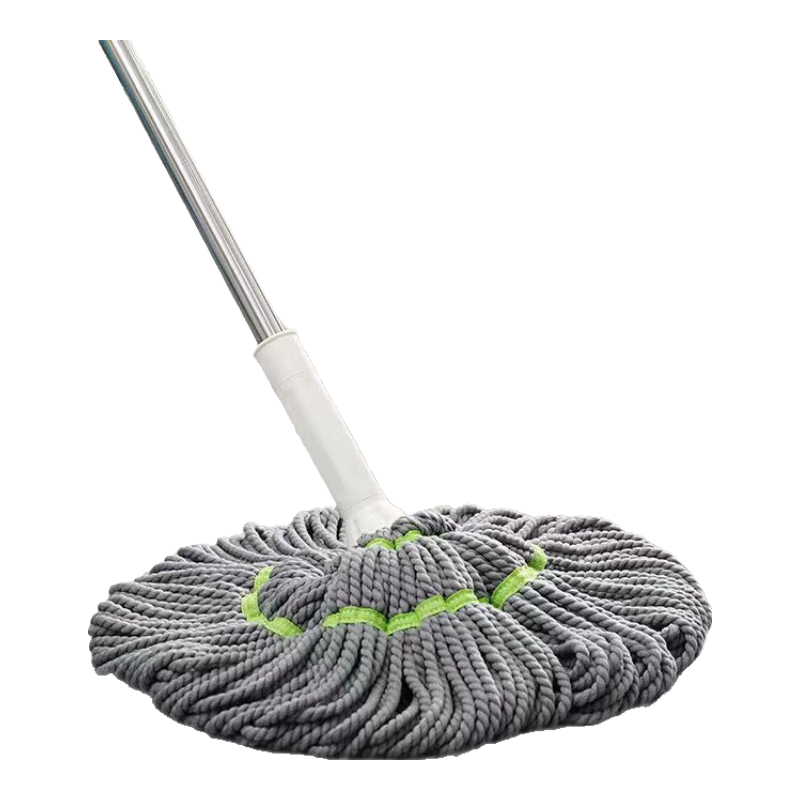 CIRY Cotton Yarn Mop, 50CM Twist-Wringing Mop, Self-Wringing Mop with Lock, Rotating Lazy Mop, No-Hand Cleaning Floor Cloth Mop