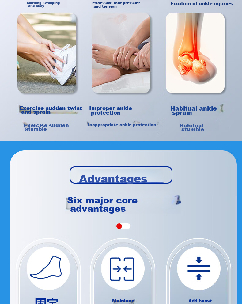 CRALVKOIN Medical Ankle Brace for Sprain Fixation, Ligament Injury Support, And Sports Ankle Sprain Hard Support 5
