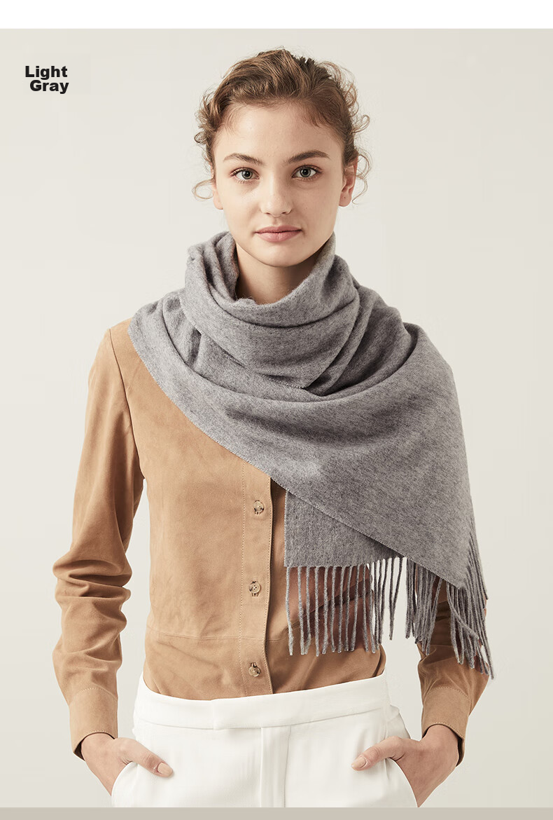 Hengyuanxiang Scarf for Women, Autumn And Winter Pure Wool Neck Warmer, Birthday Gift for Mothers And Elderly, Corporate Annual Meeting And National Day Festival Gift Box Set 23