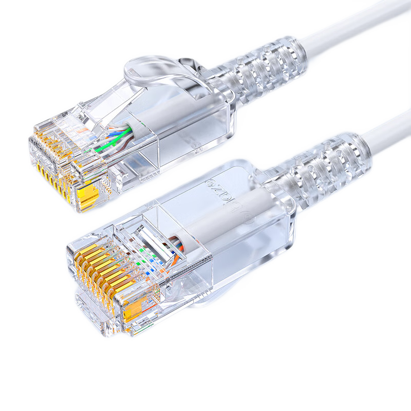 BIAZE CAT6A Ultra-Fine Ethernet Cable, Oxygen-Free Copper, 0.5 Meter, 10 Gigabit High-Speed Patch Cord, Home Computer Broadband Network Jumper Cable, White