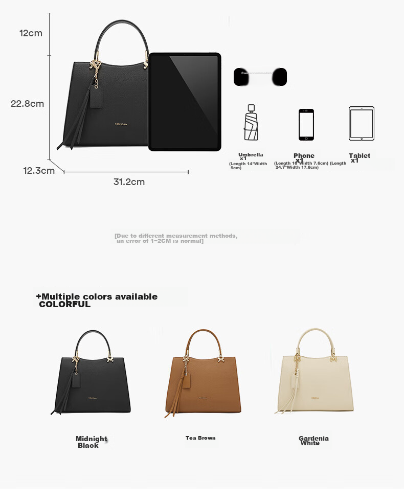 MEXICAN Women's Handbag, Cowhide Light Luxury Tote Bag, 2026 Crossbody Shoulder Bag, Valentine's Day Gift for Wife Or Girlfriend 10