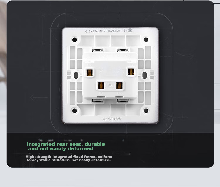 BULL Switch Socket, G12 Series, Single Pole Double Throw with Three Intermediate Positions, 86-Type Board G12K134, Space Gray 15