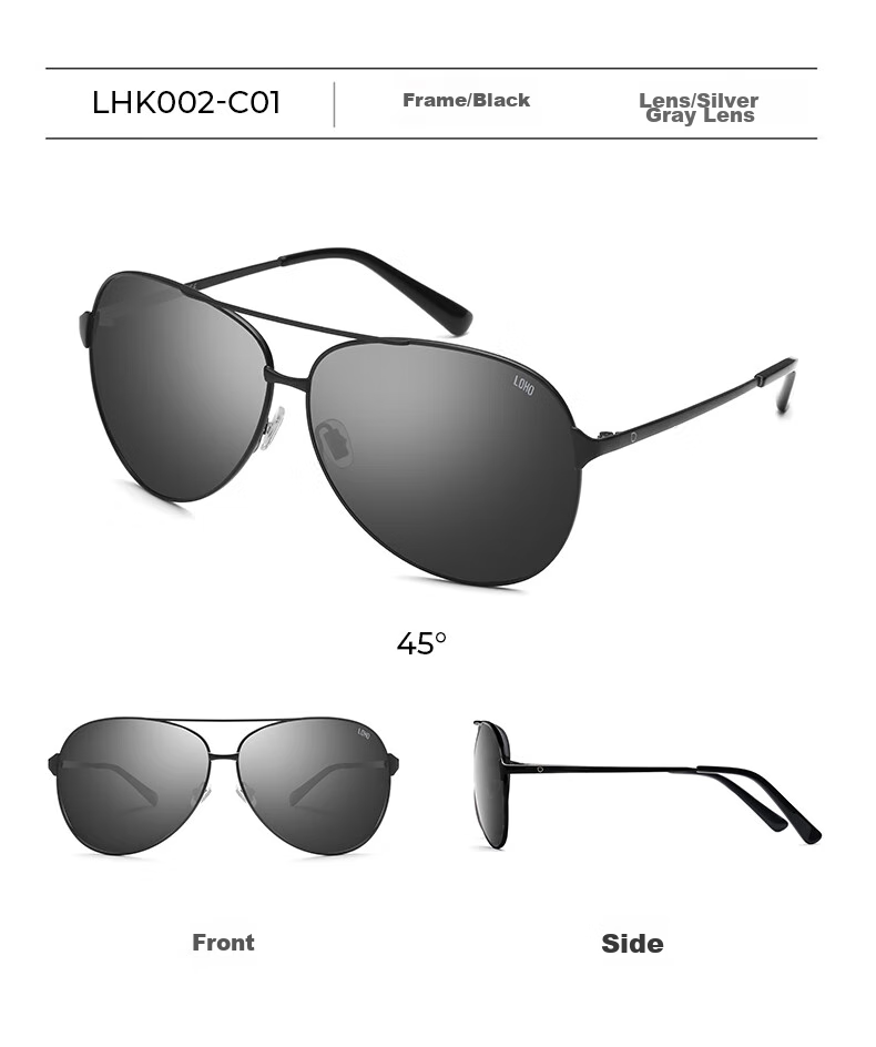 LOHO Polarized Sunglasses for Men And Women, Driving-Specific Aviator Sunglasses, Fishing UV Protection New Model 16