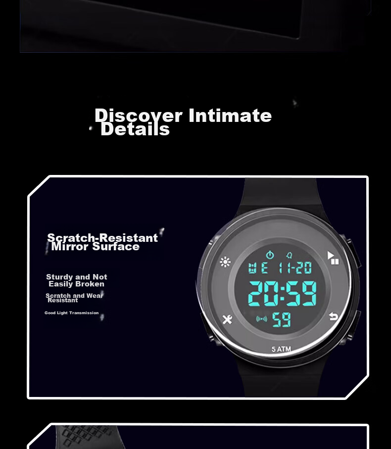 Yajia Digital Watch, Multi-Functional Calendar with Digital Display, Stylish And Simple Design for Students, Fashionable Electronic Watch 13