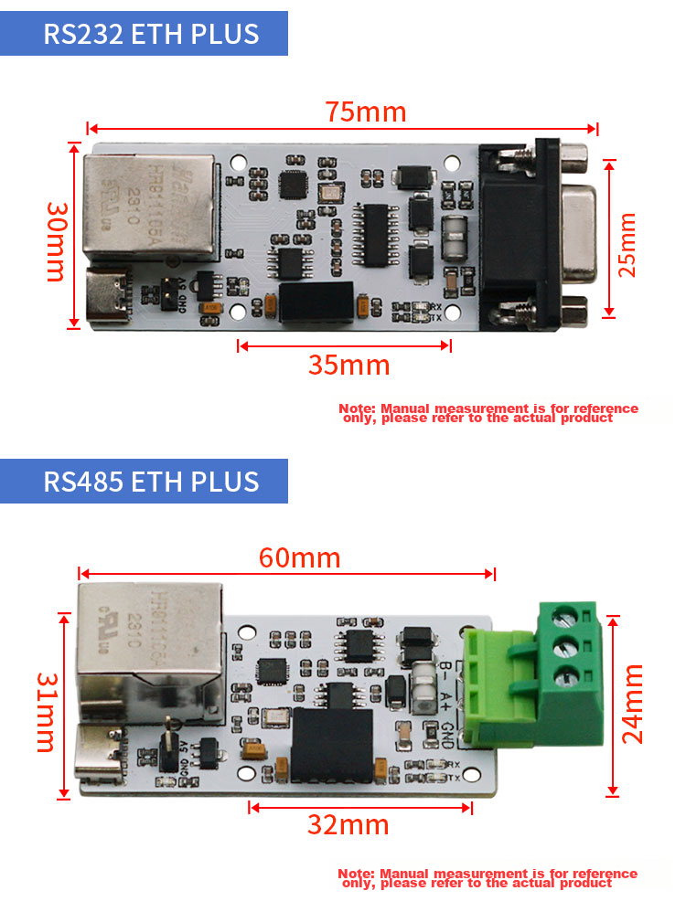 Diushitou RS232/485 to Ethernet Module, Industrial-Grade Serial Server, Serial to RJ45 Network Port, Bidirectional Transparent Transmissio 10
