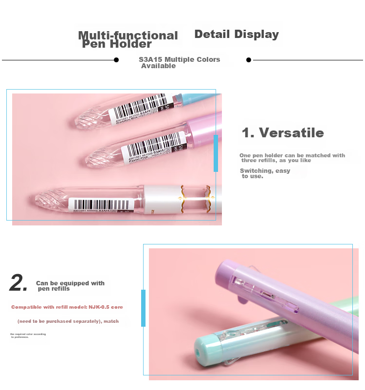 ZEBRA 5-Color Multifunctional Pen Barrel SARASA Series Colored Gel Pen Barrel (Refill RNJK5) S5A15 White Barrel 6