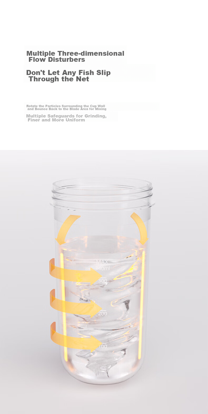 Xiaozhi 12-Blade Juicer Cup Portable Mini Blender for Juice, Smoothies, Milkshakes, Fruit And Vegetable Blending with Ice Crushing Function Rechargeable Handheld GB02B 13