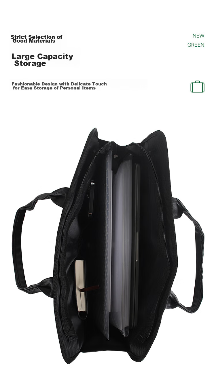 TANGO TANGO (TANGO) Business Briefcase, Thickened Waterproof, Multi-Layer Storage, Black And Gray LH6602, Laptop Bag, Oxford Cloth Wear-Resistant, Suitable for Meetings 5
