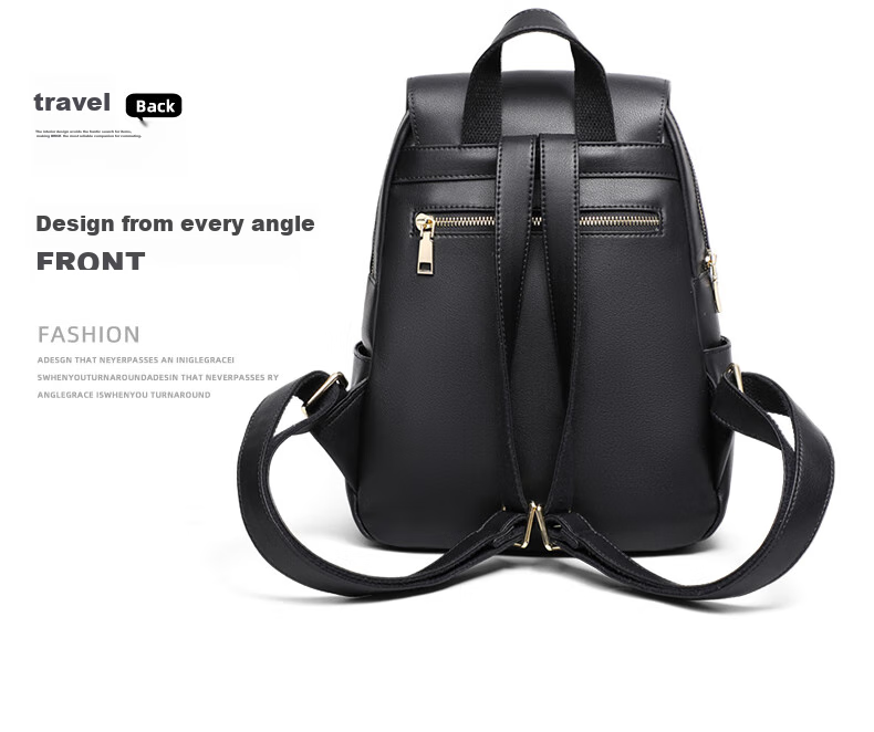 Aiqinghai Leather Handbag, Women's Bag, Backpack, Large Capacity Schoolbag, Travel Casual Fashion Business Brand Birthday Gift 11