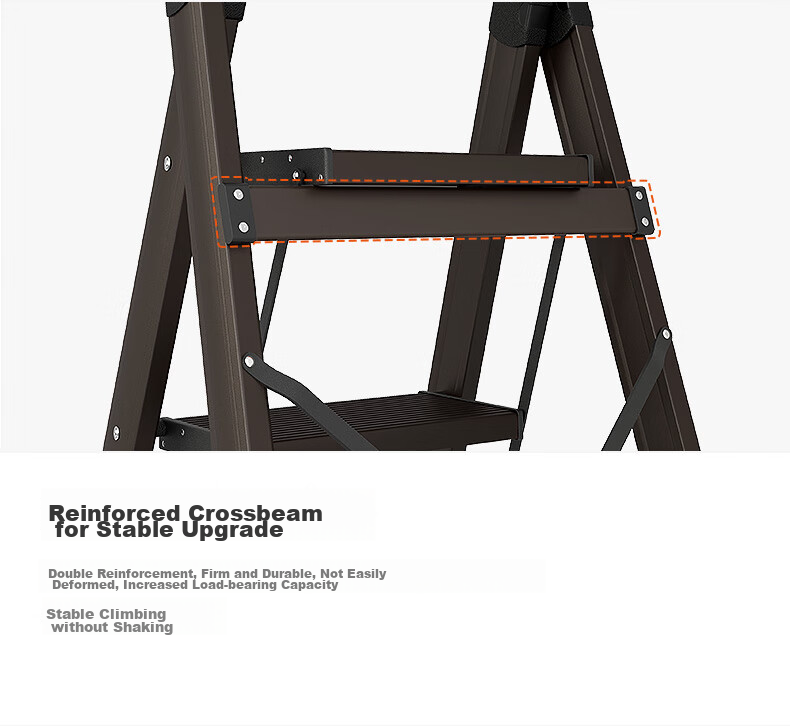 AOPENG Folding Ladder for Home Use, Four-Step Thickened Aluminum Alloy Indoor And Outdoor Climbing Ladder, A-Frame Ladder for Engineering Projects 16