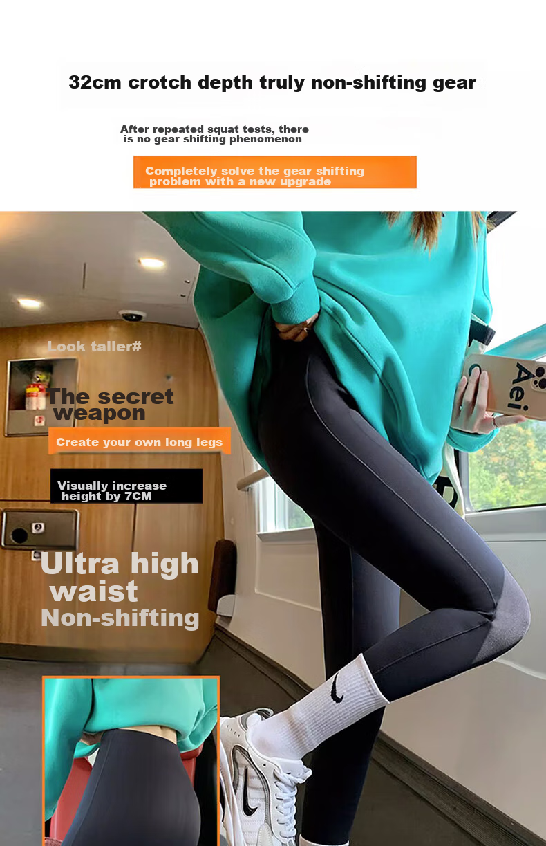 LangSha Leggings for Women, High-Waisted Tummy Control Yoga Pants for Autumn And Winter, Warm Shark Skin Pants, Elastic Butt-Lifting Suspended Pants for Outer Wear 7