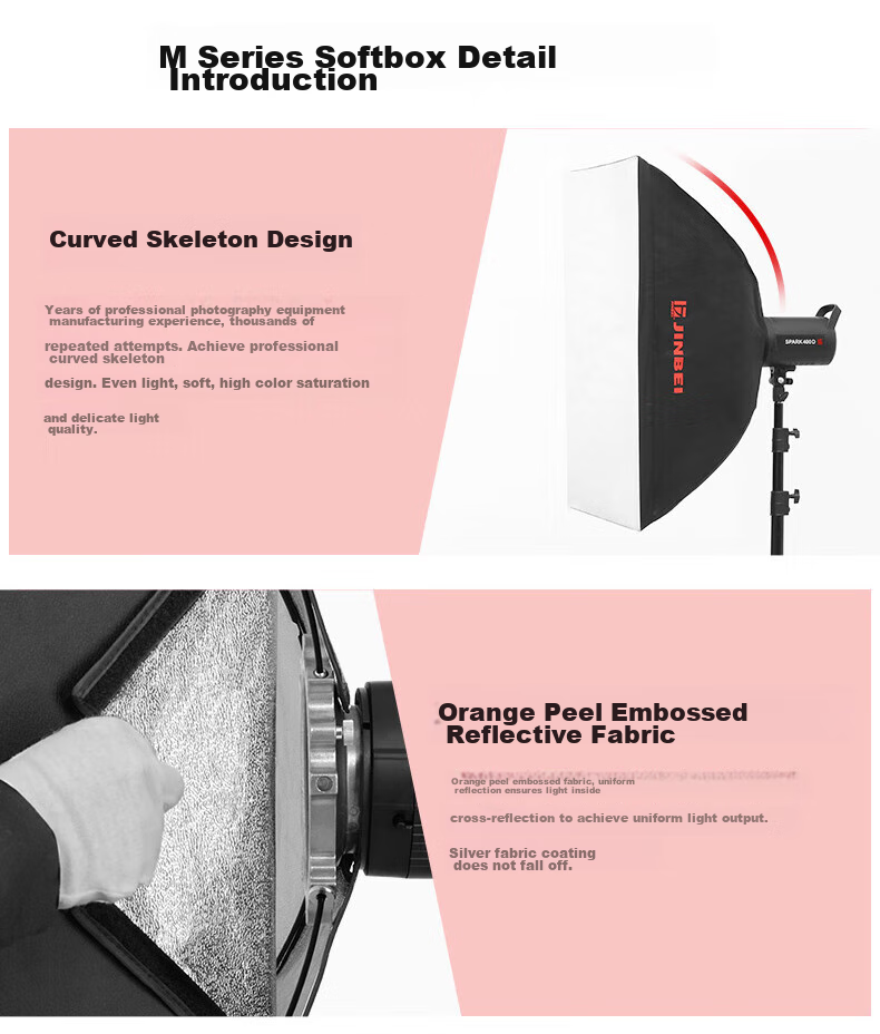 JINBEI M Series Rectangular Octagonal Softbox, Flash Diffusion Cover, Standard Universal Hot Shoe Mount, Photography Studio Equipment Accessory, M-1200 Octagonal Softbox 7