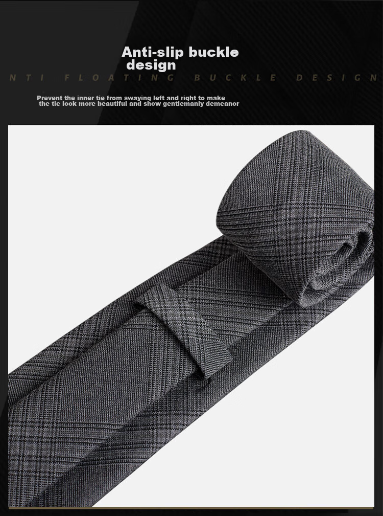 FitonTon Wedding Banquet Tie for Men, Business Style, 7.5cm Hand-Tied Tie, Gift Box, New Year And Valentine's Day Present 6